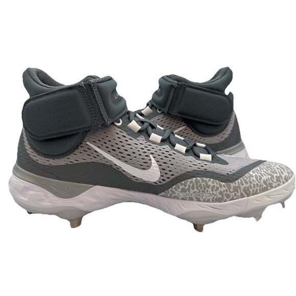 Nike Alpha Huarache Men's Elite 4 Mid Baseball Cleats Sz 13 Gray DJ6520-012 - Picture 7 of 10